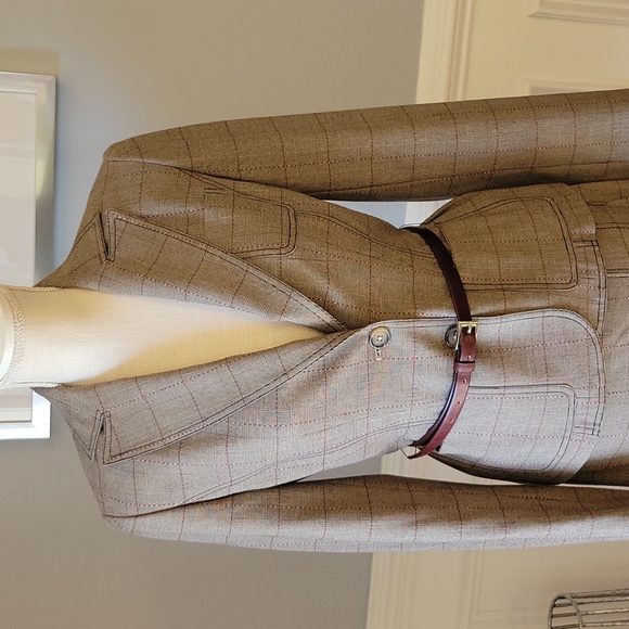 DKNY Taupe/Brown Skirt Suit Women Size 4-6 - Picture 2 of 12